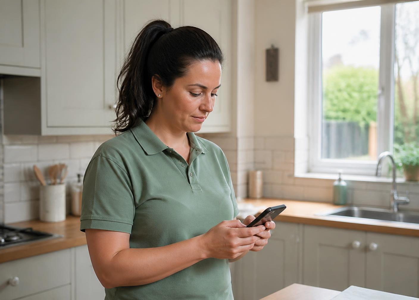 Cleaner reading a new quote request between jobs